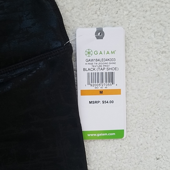 Last pair.  Gaiam high rise shiny leggings - Picture 5 of 8